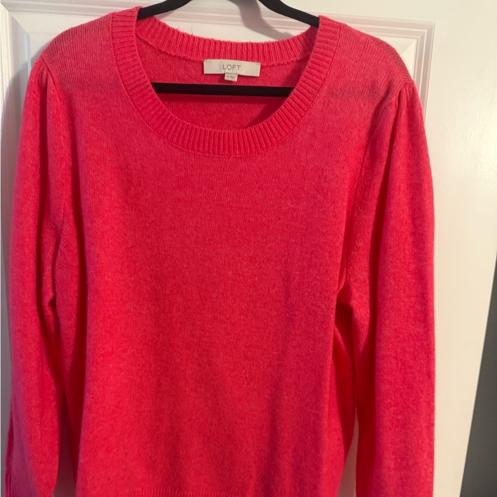 LOFT Pink Crew Neck Sweater